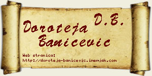 Doroteja Banićević vizit kartica